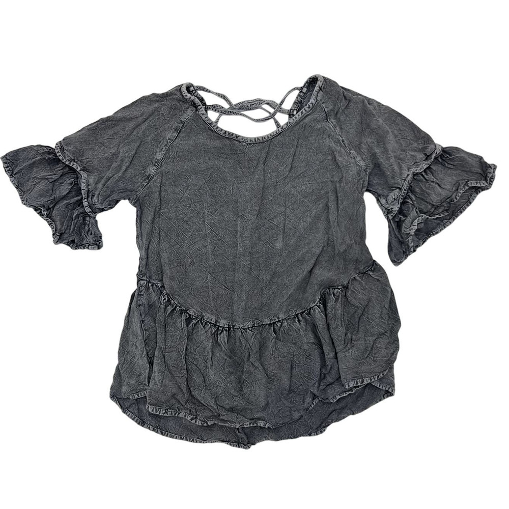 Style Envy Charcoal Gray Blouse